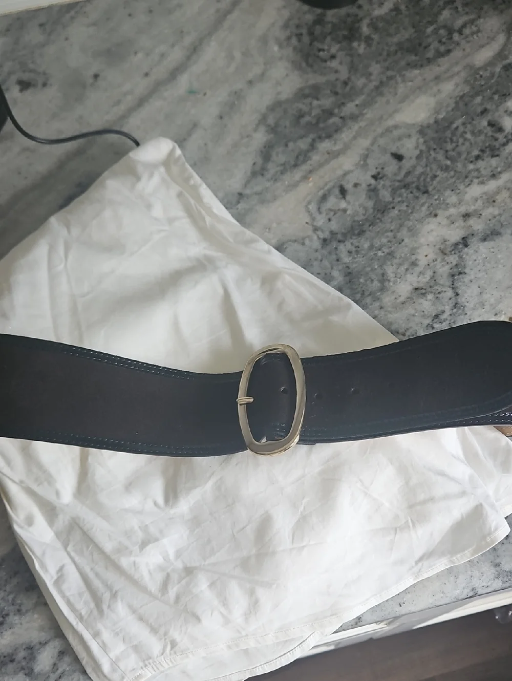 Banana Republic Brown Suede Belt with Gold Buckle